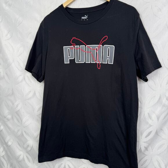 Puma Shadow Cat Men's Graphic Black Tee Size L - Picture 3 of 5
